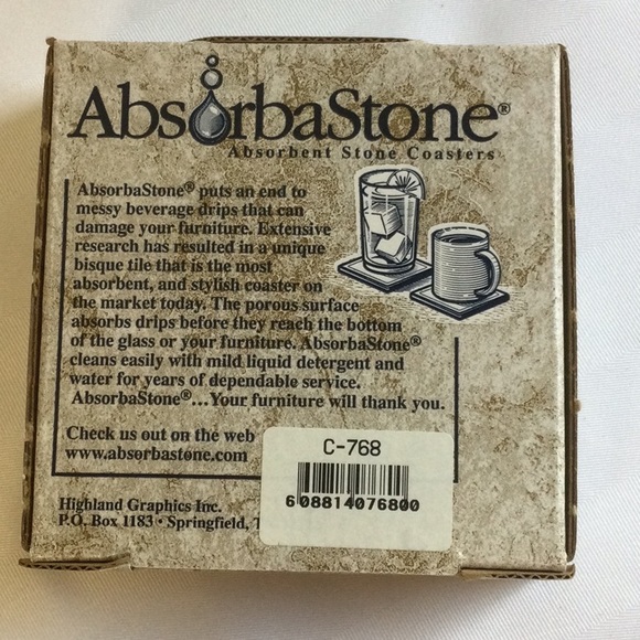 Absorba Stone coaster set of 4 purple iris - Picture 5 of 6